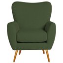 Ver imagem 2 de Poltrona Decorativa Luxo Moderna Sala de Estar Recepção Amélia Linho