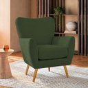 Ver imagem 1 de Poltrona Decorativa Luxo Moderna Sala de Estar Recepção Amélia Linho