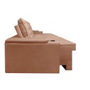 Ver imagem 5 de Sofá Retrátil e Reclinável 3 Lugares 2,30m com Usb e Porta Copos – Assento Profundo em Suede:cappucc