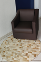 Ver imagem 3 de Kit 2 Poltronas Sofia Decorativa para Recepção Marrom Corino