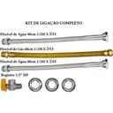 Ver imagem 2 de Kit Ligação Aquecedor 1/2mx3/4f 40cm Registro 90 Druck