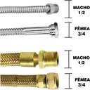 Ver imagem 4 de Kit Ligação Aquecedor 1/2mx3/4f 40cm Registro 90 Druck