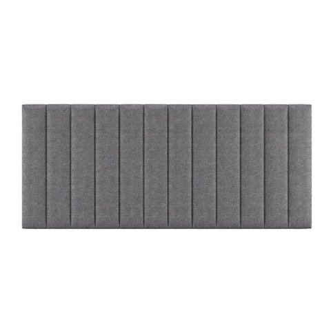 Cabeceira Cama Casal Queen Estofada Gomos 170cm X 121cm Linho Veludo Cor:linho Philips Niquel