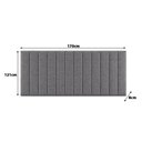 Ver imagem 3 de Cabeceira Cama Casal Queen Estofada Gomos 170cm X 121cm Linho Veludo Cor:linho Philips Niquel