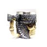 Caneca Caveira Guerreiro Viking Machado Medieval Inox Chopp - 2