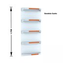 Ver imagem 2 de Kit 5 Bandejas para Gondola Canto 170 Fit 40/60 Branco Pe Laranja