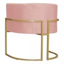 Ver imagem 3 de Kit 2 Poltronas Decorativas Base Metal para Sala Jantar Estar Recepção Clínica Consultório Rosê