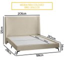 Ver imagem 4 de Kit Cabeceira e Base Cama Box Orgânica Montreal 199x219cm King Size Bouclê - Sofa Store:bouclê Soluc