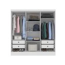 Ver imagem 3 de Guarda Roupa Bariloche 6 Portas e 4 Gavetas Internas Tcil Branco