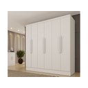 Ver imagem 1 de Guarda Roupa Bariloche 6 Portas e 4 Gavetas Internas Tcil Branco
