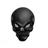 Emblema Adesivo Caveira Crânio Metal 3d - Preto Fosco Distribuído Frc Magazine - 1