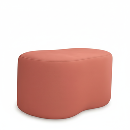 Puff Feijão Curvo Orgânico Redondo Sala Confortável Moderno Suede:rosa - 2