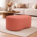 Ver imagem 1 de Puff Feijão Curvo Orgânico Redondo Sala Confortável Moderno Suede:rosa