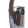 Balde de Gelo Inox Com Tampa Alça Couro - 5