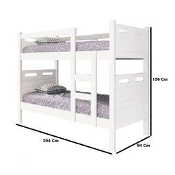 Cama Beliche Solteiro Jaspe Versátil Camas Fênix - Branco - 2