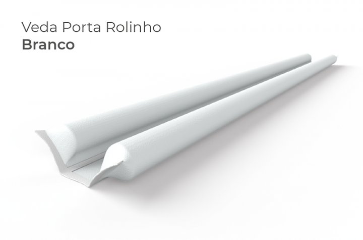 Veda Fresta Protetor Porta Rolinho Impermeável 90Cm Comfort Door Vedação Contra Poeira Inseto Branco - 2