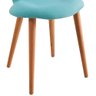 Cadeira Estofada Base Madeira F45 Azul Turquesa - 2