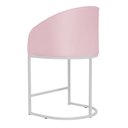 Ver imagem 4 de Poltrona Estilo Banqueta Mia Tecido Suede Base Metal Branco - Estopar Poltrona Mia Base Branca Suede
