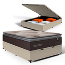 Ver imagem 1 de Cama Box Baú com Colchão de Espuma Mega Pillow Casal 138 Cm