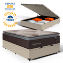 Ver imagem 3 de Cama Box Baú com Colchão de Espuma Mega Pillow Casal 138 Cm