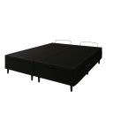 Ver imagem 1 de Cama Preta Corino Box Bau King 1,93cm Premium Blindada Super Reforçada