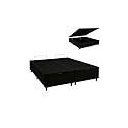 Ver imagem 6 de Cama Preta Corino Box Bau King 1,93cm Premium Blindada Super Reforçada