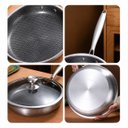 Ver imagem 2 de Frigideira 28cm Aco Inox Antiaderente com Tampa de Vidro