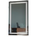 Ver imagem 4 de Espelho 4mm Iluminação Led 80x100 Vertical Luz Fria Iluminado Frente e Atrás Vertical 2 Faixas Finas