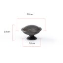 Ver imagem 2 de Puxador Redondo em Latão Metal para Móveis,porta,gaveta 4un: Prata Velho