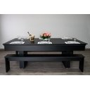 Ver imagem 3 de Mesa de Sinuca e Jantar com 2 Bancos - 2,20x1,20 - Vermelho