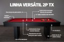 Ver imagem 6 de Mesa de Sinuca e Jantar com 2 Bancos - 2,20x1,20 - Vermelho