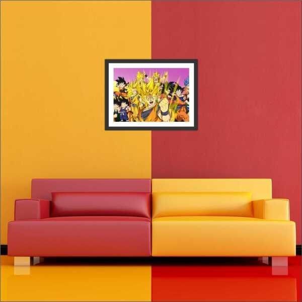 Quadro Dragon Ball Desenho Anime Com Moldura Premium G06