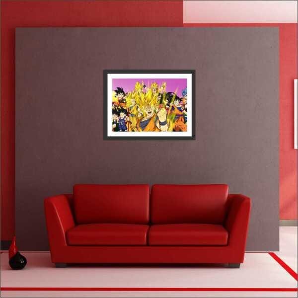 Quadro Dragon Ball Desenho Anime Com Moldura Premium G06