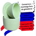 Ver imagem 2 de Manteigueira Francesa Porcelana Verde Mesclado Mantém Cremosa Gourmet