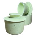 Ver imagem 1 de Manteigueira Francesa Porcelana Verde Mesclado Mantém Cremosa Gourmet