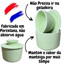 Ver imagem 4 de Manteigueira Francesa Porcelana Verde Mesclado Mantém Cremosa Gourmet