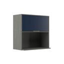 Ver imagem 2 de Armário Aéreo Cozinha 70 Cm Domus 1 Porta com Nicho Silver/royal - Hecol Móveis