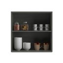 Ver imagem 3 de Armário Aéreo Cozinha 70 Cm Domus 1 Porta com Nicho Silver/royal - Hecol Móveis