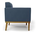 Ver imagem 4 de Sofá Namoradeira Base de Madeira Castanho Elisa Suede Azul Marinho D03 - D'Rossi