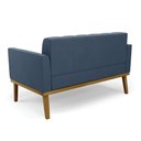Ver imagem 5 de Sofá Namoradeira Base de Madeira Castanho Elisa Suede Azul Marinho D03 - D'Rossi