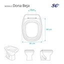 Ver imagem 3 de Tampa de Vaso em Mdf Dona Beja Branco para Bacia Santa Clara