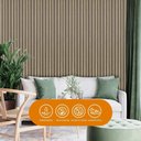 Ver imagem 5 de Painel Ripado Prime Madeira PVC Mogno Cinza 2,9m x 16cm