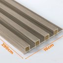 Ver imagem 2 de Painel Ripado Prime Madeira PVC Mogno Cinza 2,9m x 16cm