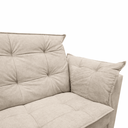 Ver imagem 4 de Sofá 2 Lugares 140 Cm Namoradeira Sala Confortável Requinte Recepção Linho:linho Bege