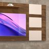 Painel TV Quarto 55 Polegadas Canela Off White Lukaliam - 3