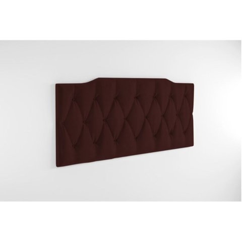 Cabeceira Painel Estofada Casal 1,40 Dobrável Cama Box Nicole Vinho