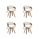 Ver imagem 3 de Kit 4 Cadeiras Jantar Giratória Estofada Nicole Rivatti