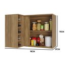 Ver imagem 4 de Armário Aéreo Cozinha Modulado Canto Reto Botanic M636 c/ 1 Porta Nogueira - Kappesberg
