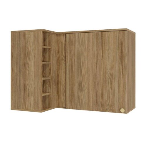 Armário Aéreo Cozinha Modulado Canto Reto Botanic M636 c/ 1 Porta Nogueira - Kappesberg