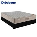 Ver imagem 3 de Cama Box Queen Bipartido Sintético + Colchão Ortobom Airtech Molas Ensacadas 65x158x198 Cor:preto